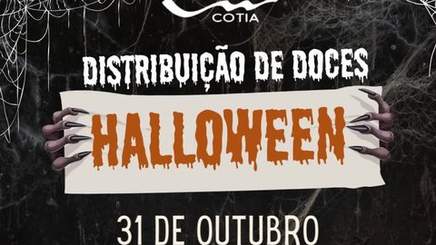 Distribuição de Doces Halloween Poupa Shopping Cotia