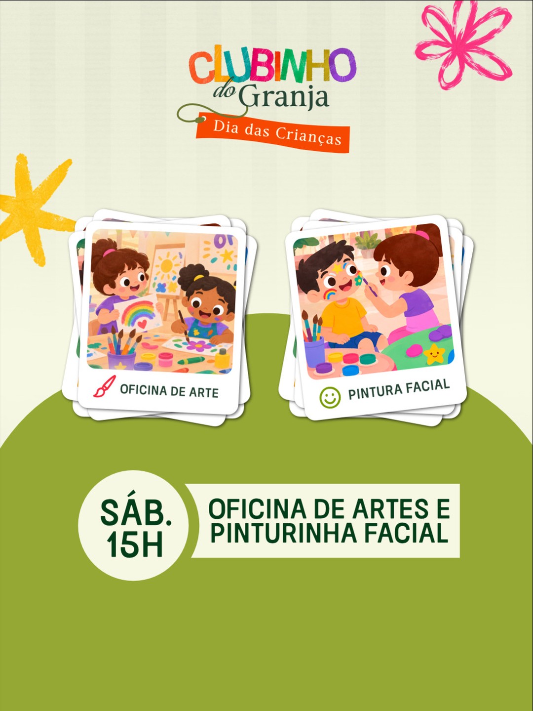 Oficina de Arte e Pinturinha Facial