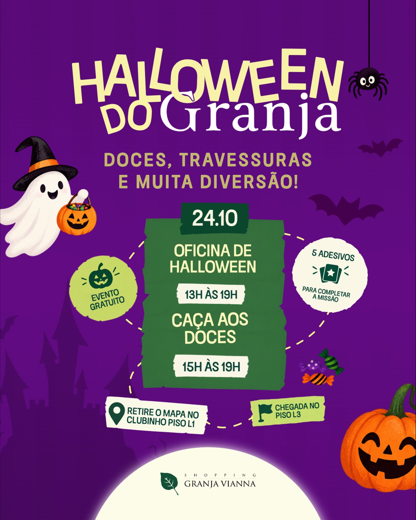 Halloween do Granja: Oficina de Halloween e Caça aos Doces