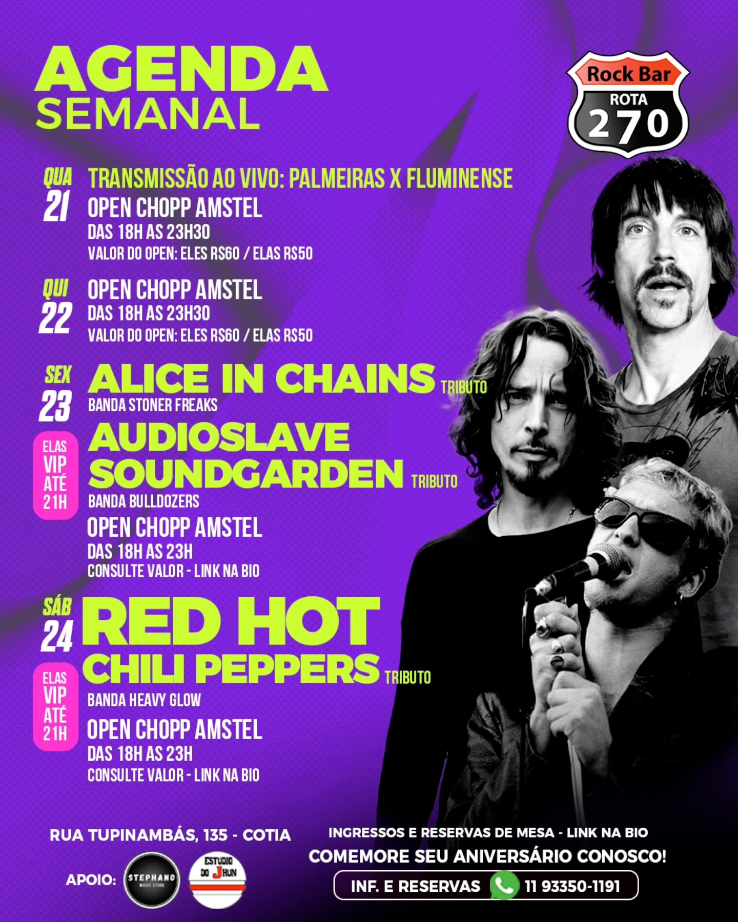 Red Hot Chili Peppers (Tributo) e Open Chopp Amstel