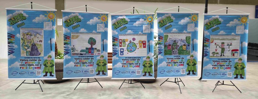 Super Coletor transforma educação ambiental em arte nas escolas de Cotia